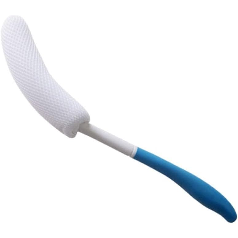 Escova de Banho e Corpo Antiderrapante com Cabo Curvo MagiDeal, Fácil de Alcançar para Idosos, Adequada para Idosos/Gráv