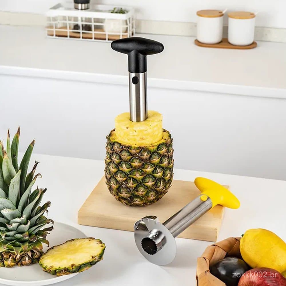 Em Estoque Descascador De Abacaxi Aço Inoxidável, Fatiador Frutas Simples, Utensílios De Cozinha
