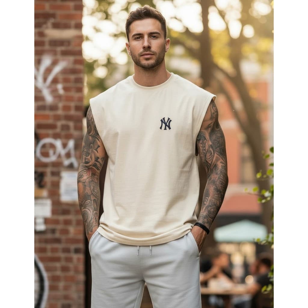 Regata Masculina NY Oversized Streetwear Urbana Conforto Premium