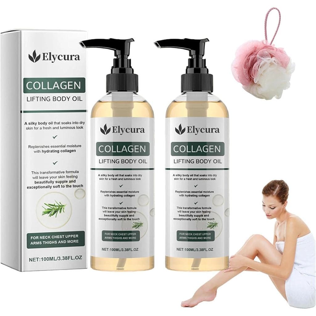 Óleo de Colágeno Elyura, Óleo Corporal Firmador com Colágeno, Sérum Firmador 2026, adequado para rugas, estrias, pescoço