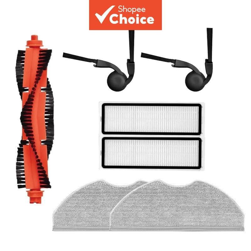 Kit De Acessórios Compatível Com Robô De Limpeza De Piso Xiaomi S40 , Inclui Escova Principal , Lateral , Filtro HEPA E