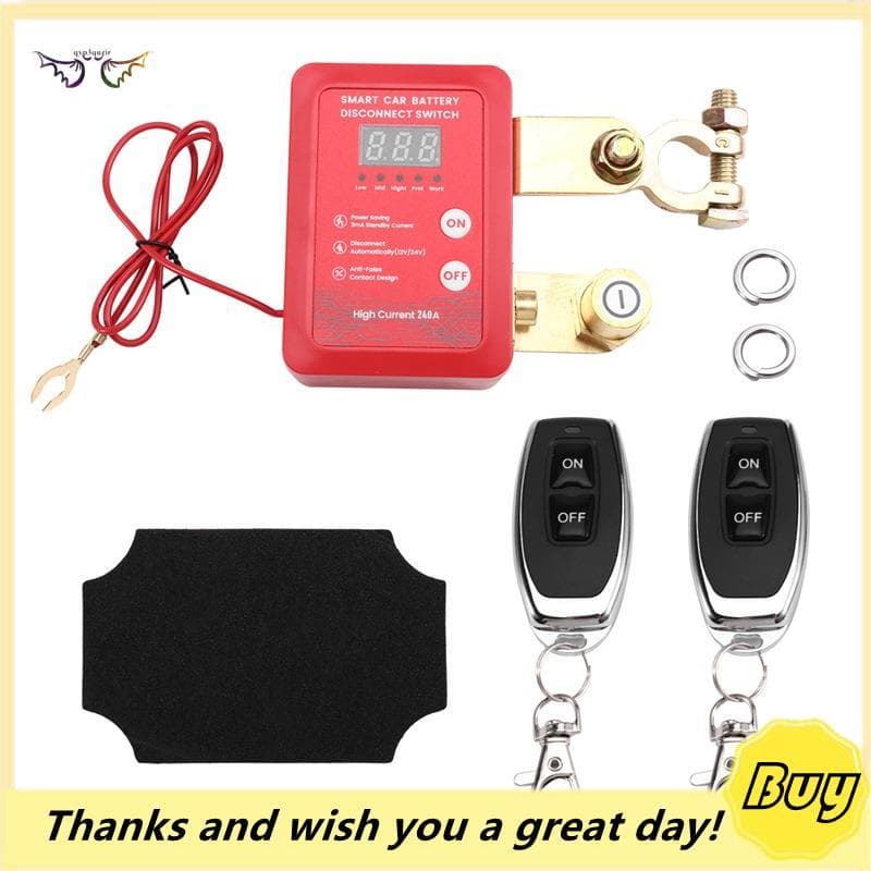 Para Carro Barco 12V/24V 240A Interruptor De Desconexão Da Bateria De Controle Remoto Digital Funcionalidade De Desligam
