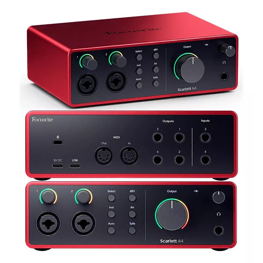 Interface Focusrite Scarlett 4i4 Gen 4 Gravação Original