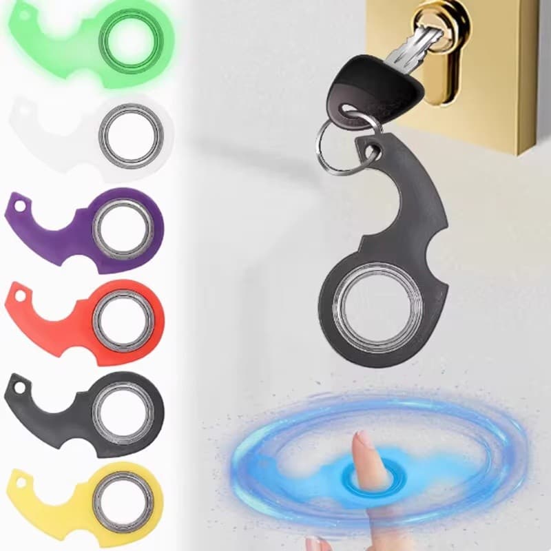 Criativo Luminoso Chaveiro Spinner Estresse Brinquedo De Metal Criança Dedo Girando Aliviar Ansiedade Festa Presente