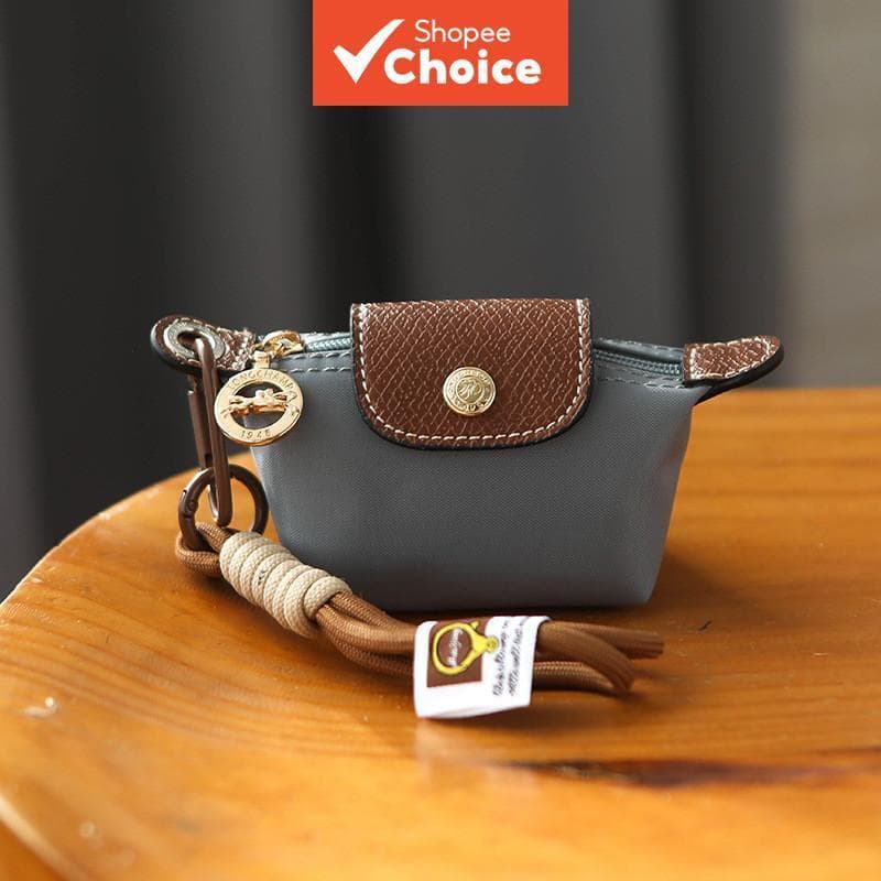 Mini Carteira Feminina  Bolsa de Pulso, Clutch em Nylon Estilo Francês, Bolsa de Armazenamento para Batom, Fones de