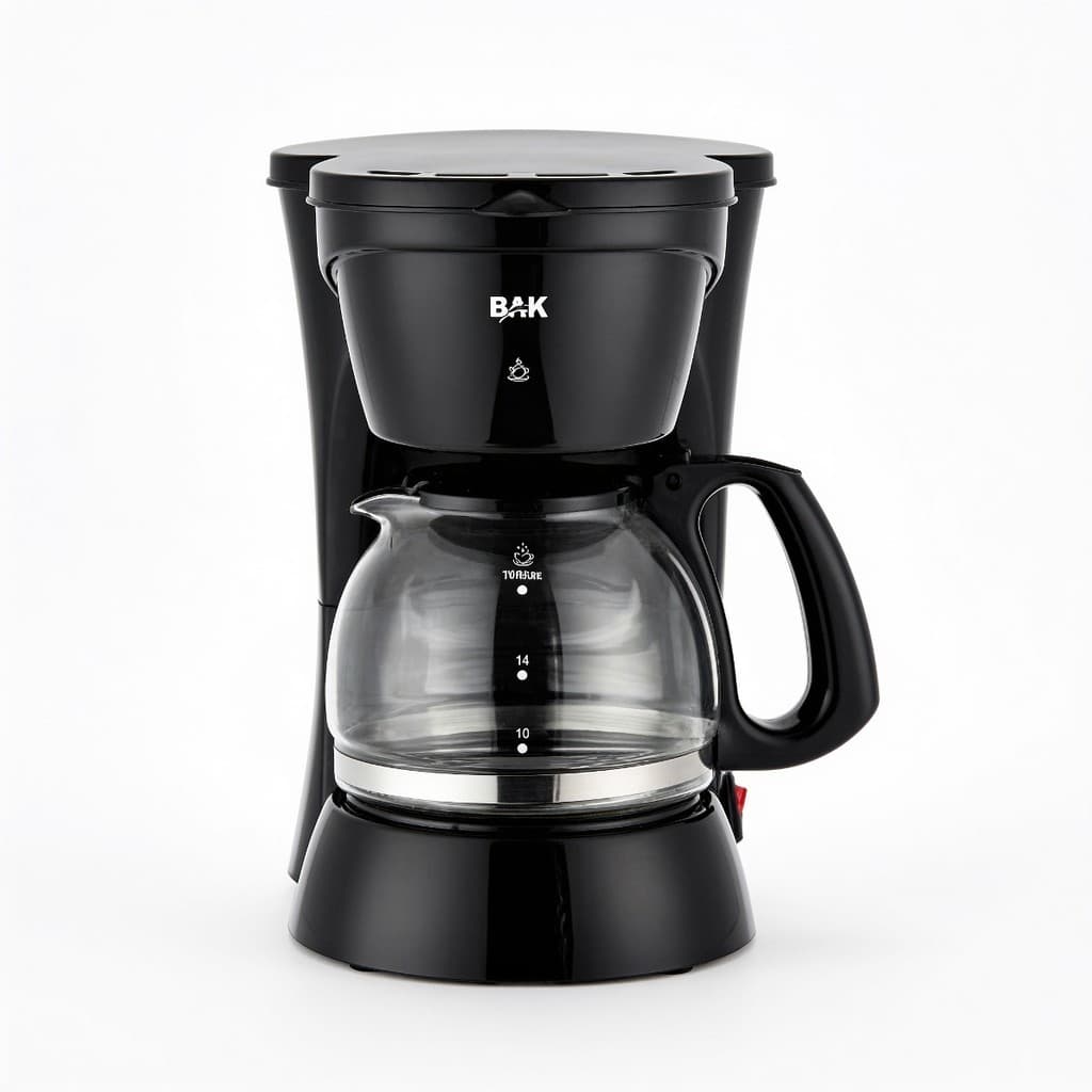 Cafeteira Elétrica BAK 18x Xícaras 650W Preta Jarra de Vidro Aquece café Com Filtro 110v Premium