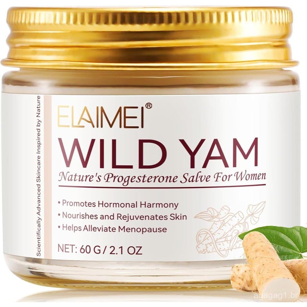 Creme de Inhame Selvagem para Equilíbrio Hormonal, Creme Natural Orgânico de Inhame Selvagem, Usado para Alívio da Dor W