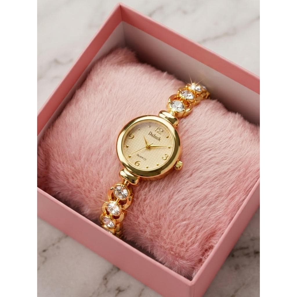 Relógio Feminino Clássico com Pulseira de Pedras Brilhantes - Presente Perfeito