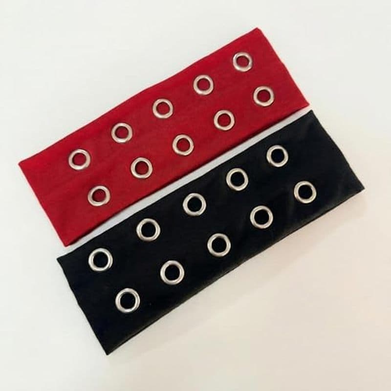 Tiaras Largas Para Mulheres , Pacote Com 2 Elásticas Antiderrapantes De Metal Ilhós Da Moda , Faixas De Cabelo Punk Y2K
