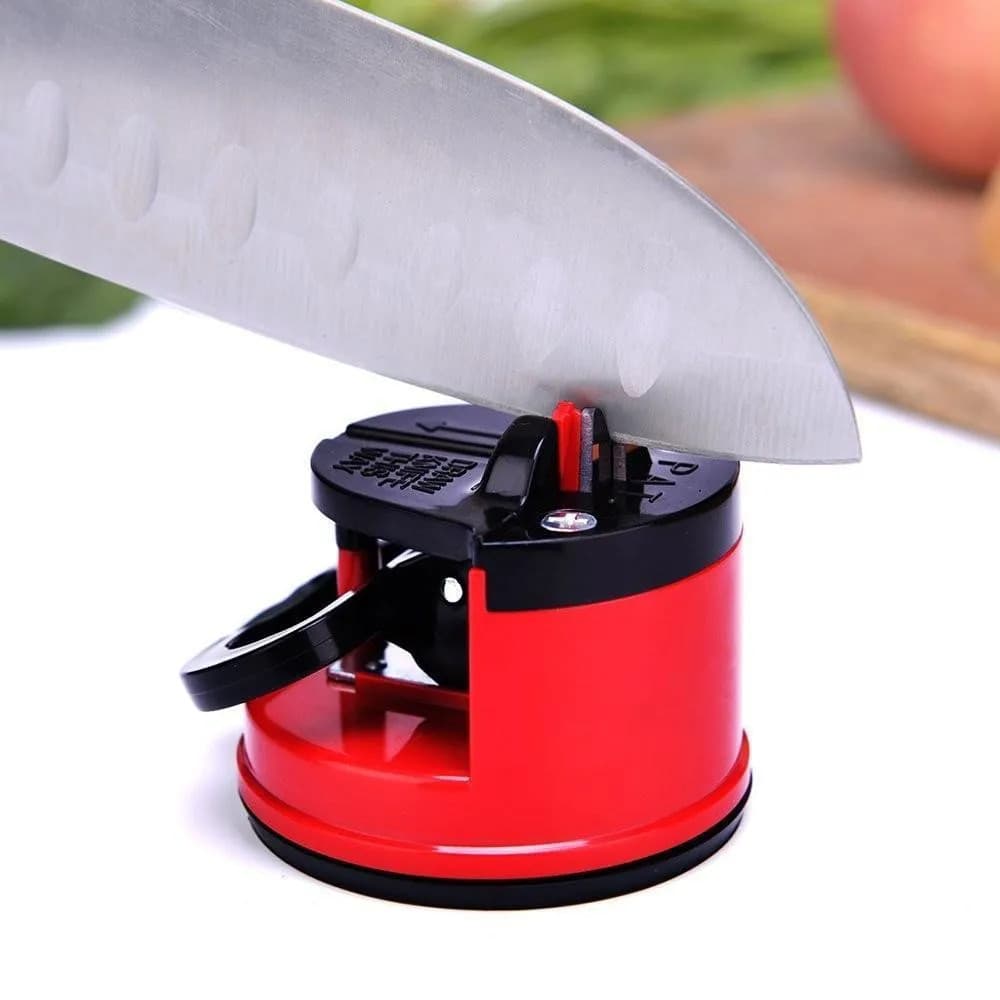 Afiador de Facas Profissional com Ventosa Amolador Manual Tungstênio para Cozinha Tesoura Easy Sharp