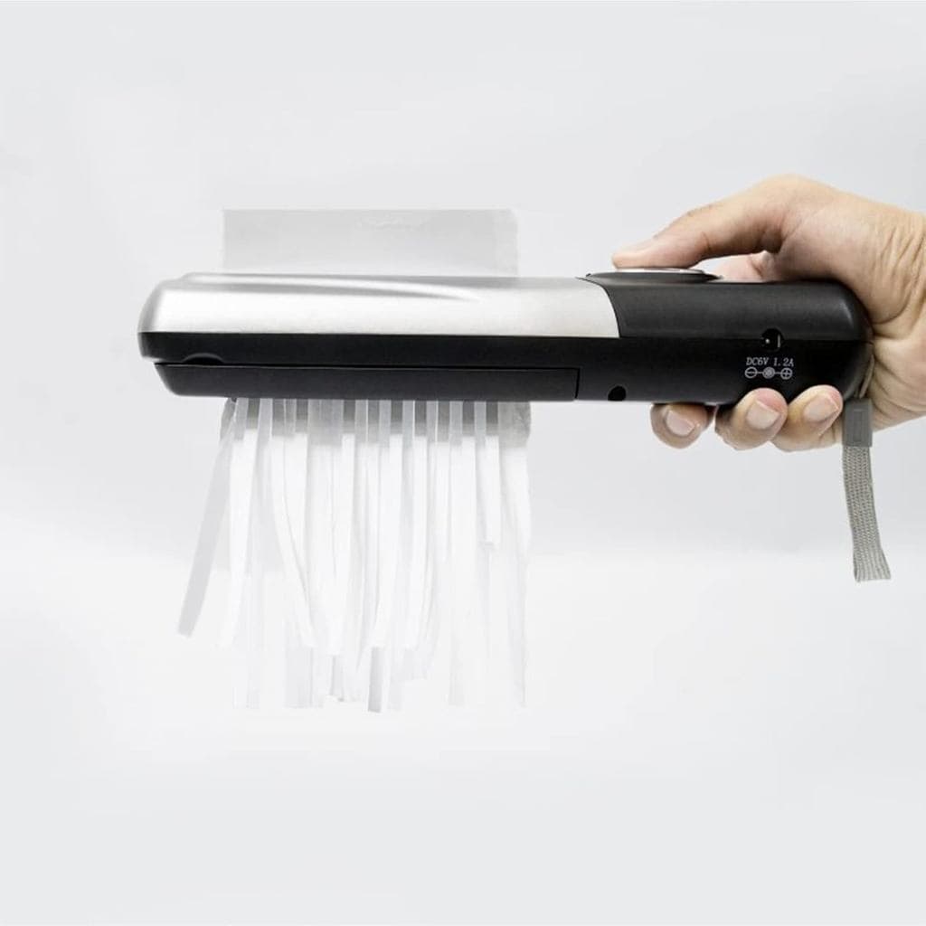 Destruidores de Papel Portáteis para Casa, Pequenos Destruidores de Documentos USB Manuais para Escritório, Mini Destrui