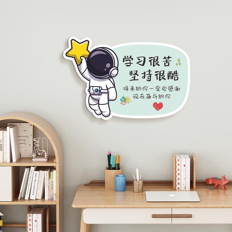 3d tridimensional adesivos de parede fundo parede astronauta Spaceman adesivos papel de parede auto-adesivo decorativo p