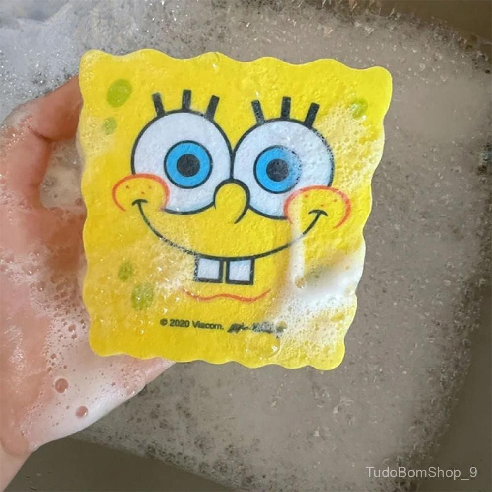 Esponja de lavar louça em formato de desenho animado, ferramenta de limpeza de cozinha