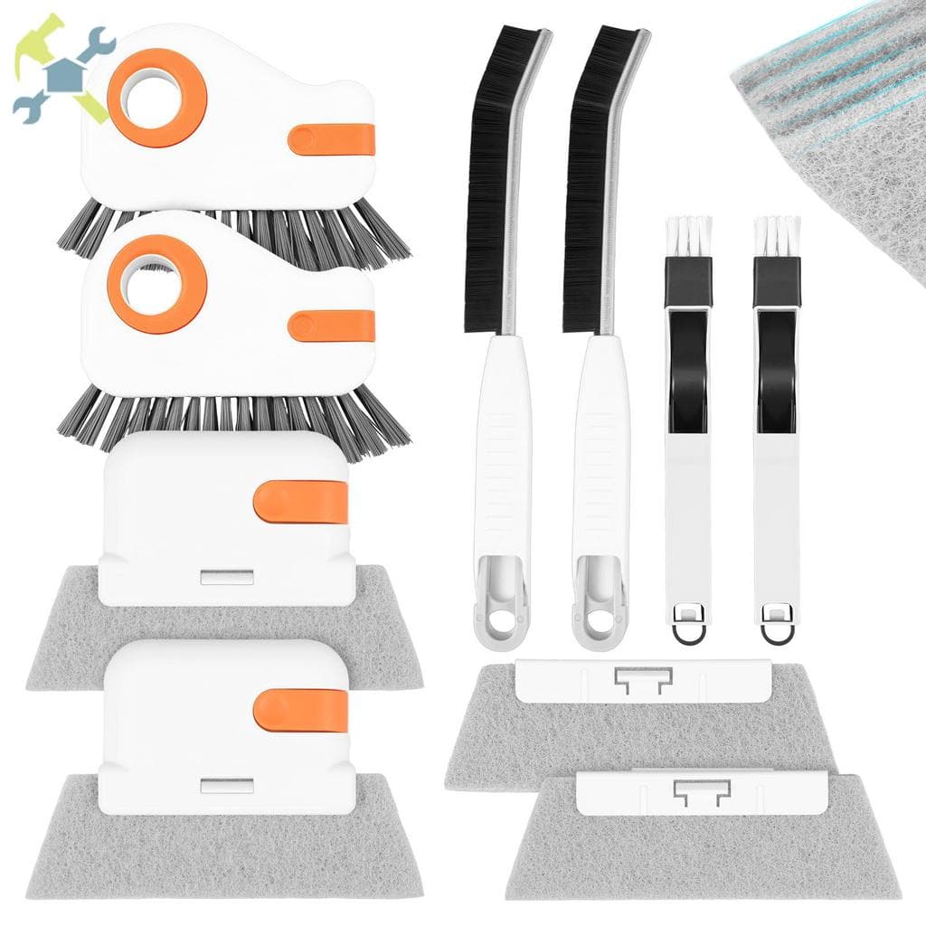 10 Pçs Kit De Escova De Limpeza Do Sulco Peitoril Da Janela Multiuso Fenda Esfrega Cerdas Duras Detalhando Limpador SHOP