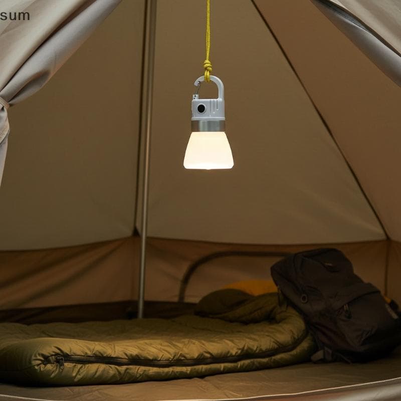 [sum] Mini LED Lanterna De Acampamento Com Tampa De Garrafa Suspensa Design Luz De Barraca Leve Para Caminhadas Ao Ar Li