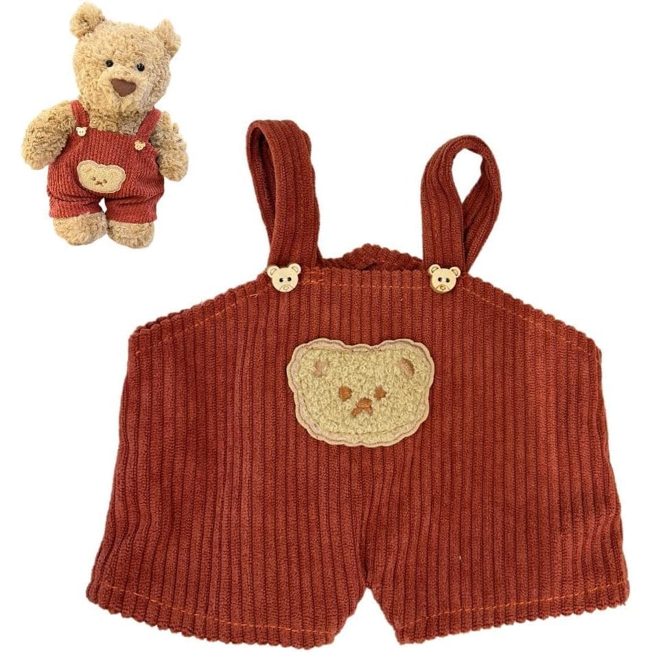 Roupas para Animais de Pelúcia de 9-12" - Macacão de Urso em Corduroy para Urso Bartholomew Médio (SEM Urso)