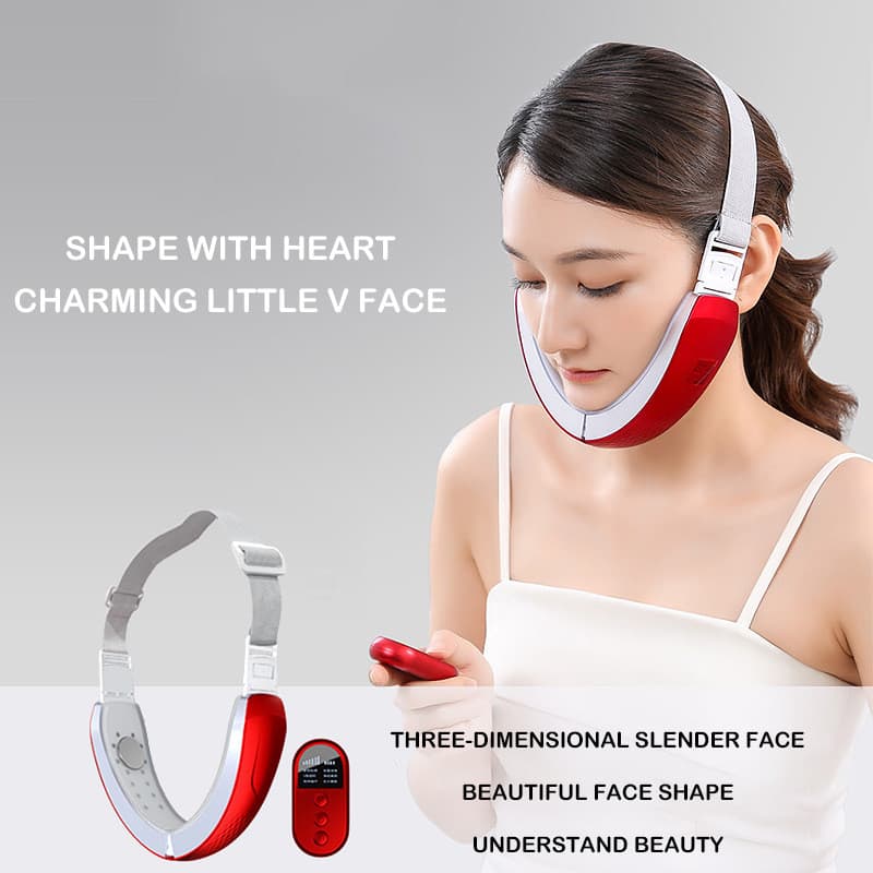 Dispositivo inteligente para contorno facial em V, massageador facial de microcorrente, controle remoto EMS, dispositivo