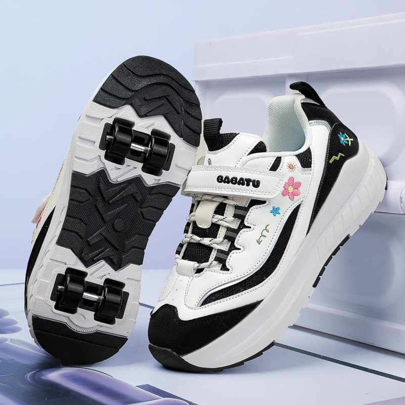 Meninos meninas crianças sapatos de Skate de quatro rodas sapatos de corrida esportes ao ar livre lazer sapatos de Skate