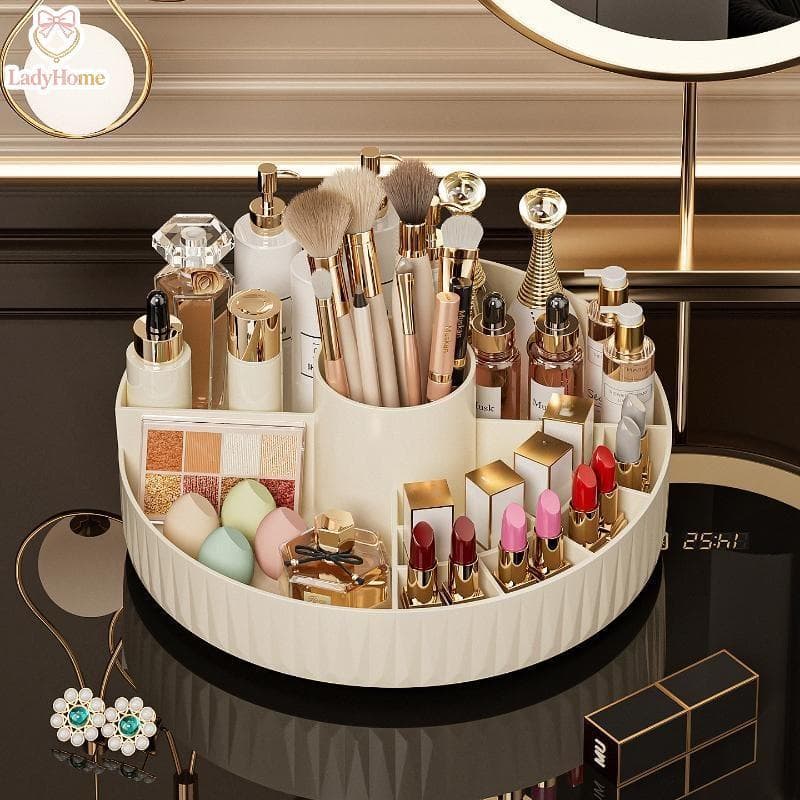 LADYH Organizador De Maquiagem Giratório Caixa De Armazenamento De Cosméticos Multipartment De Grande Capacidade Para Ba