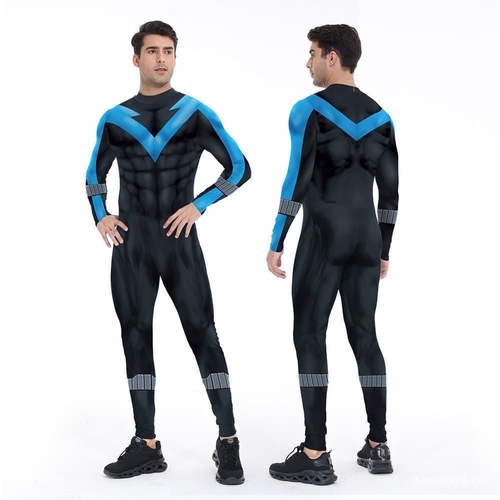 Fantasia de Cosplay de Super-Herói Anime Eagle Nightwing para Homens, para Halloween, Carnaval e Festas Noturnas, com