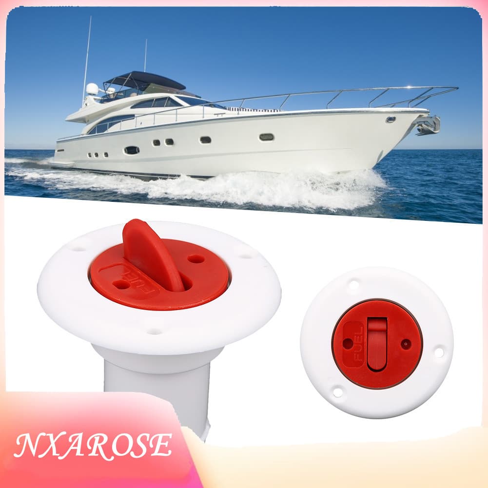 Nxarose Keenso tampa de enchimento de combustível marinho, 38mm (1,5 pol.), náilon branco estabilizado para barcos,
