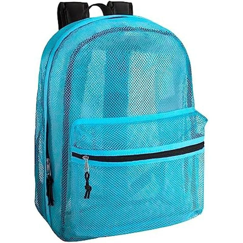 Mochilas De Malha Transparente Para Crianças Em Idade Escolar , Praia , Viagens-Mochila Com Alças Acolchoadas Grandes