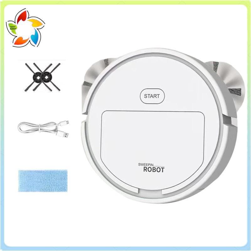 Aspirador De Pó Robótico-Robô Varredor De Casa Inteligente Com Carregamento USB , Esfregão Úmido