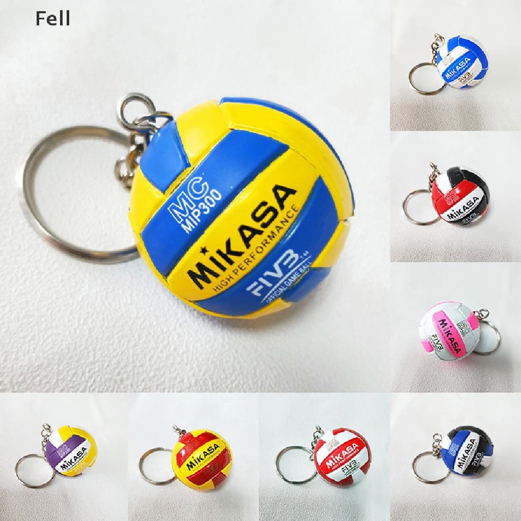 [Fel] Mini Bola de Vôlei Simulada Unissex, Brinquedo Esportivo com Chaveiro, para Carro e Carteira, COD