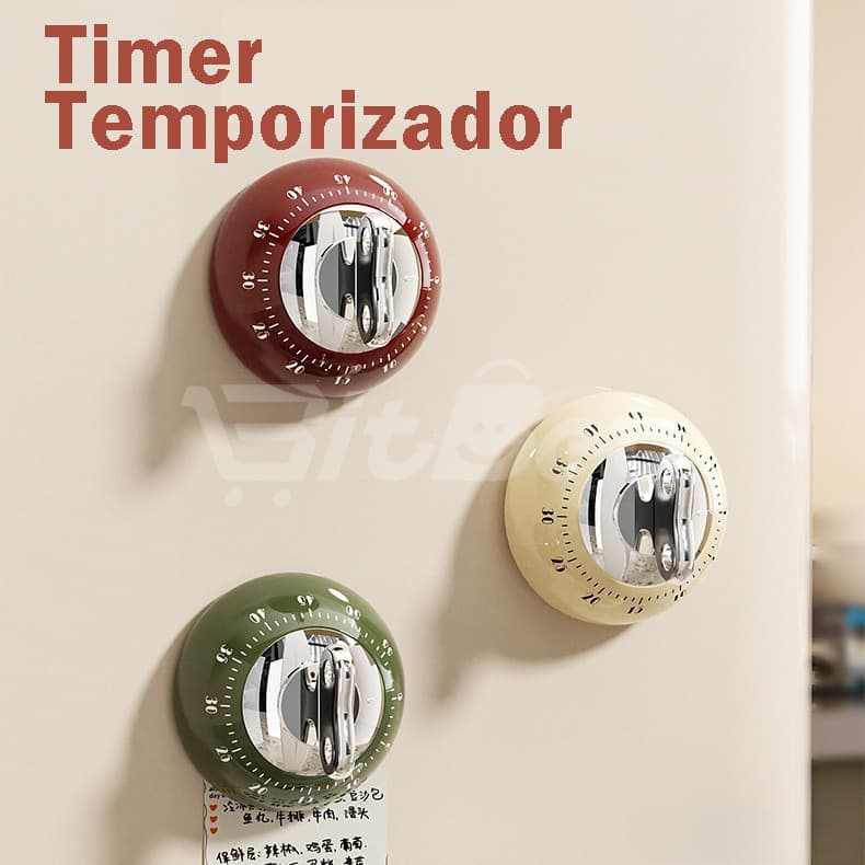 Temporizador Timer Mecânico de Cozinha com Ímã nao precisa de bateria UT-07
