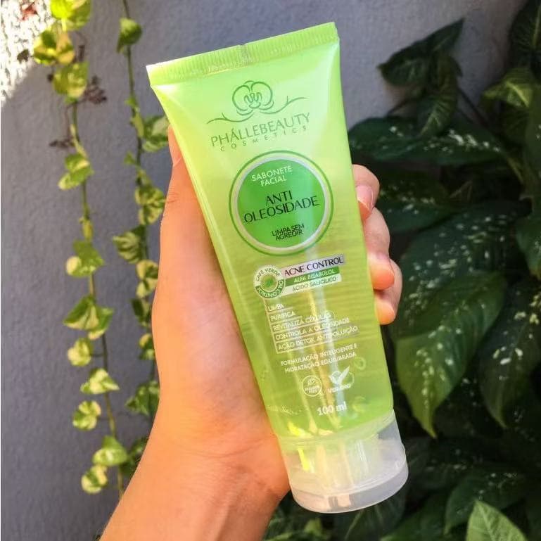 PhálleBeauty Sabonete Facial AntiOleosidade 100ml PH0567 com Extrato de Chá Verde e Ácido Salicílico para Pele Oleosa