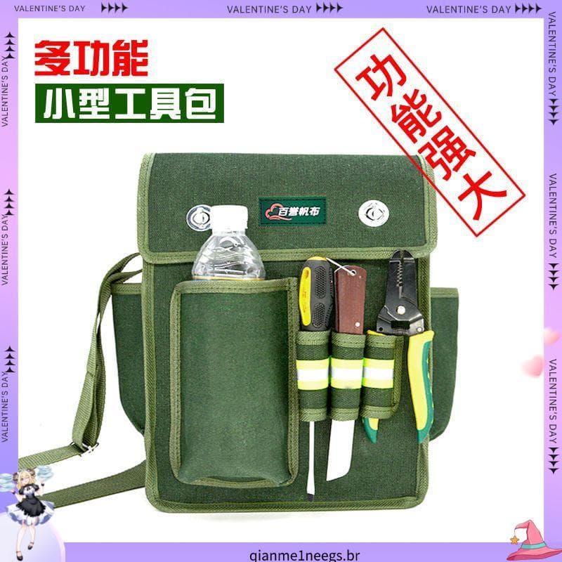 5874 Coleção de pessoas Bolsa de ferramentas pequena Lona espessada resistente ao desgaste Bolsa para reparo de marcenar
