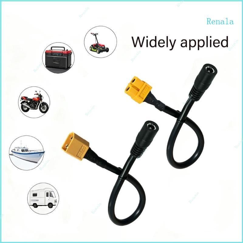Renala XT60H DC5521 5521 Conector Barris Fêmea Adaptador PVC Preto Para FPV Baixa Tensão Constroe Re