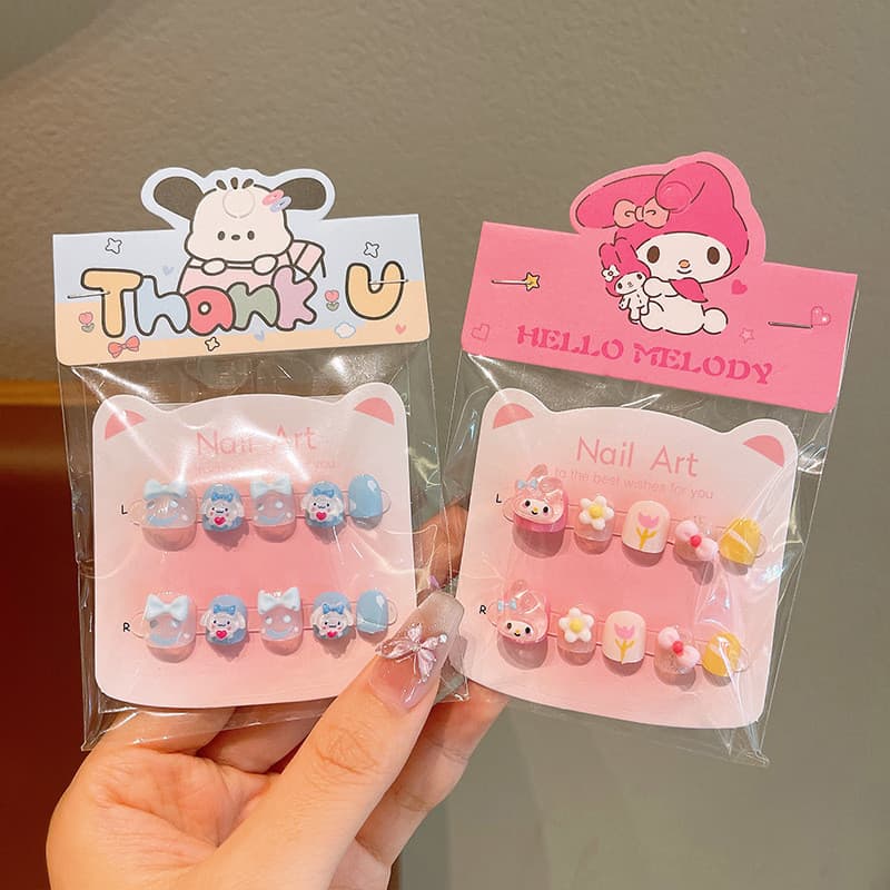 Adesivos de Unhas Removíveis para Meninas, Adesivos de Arte para Unhas, Presente para Meninas, Unhas Postiças I32K