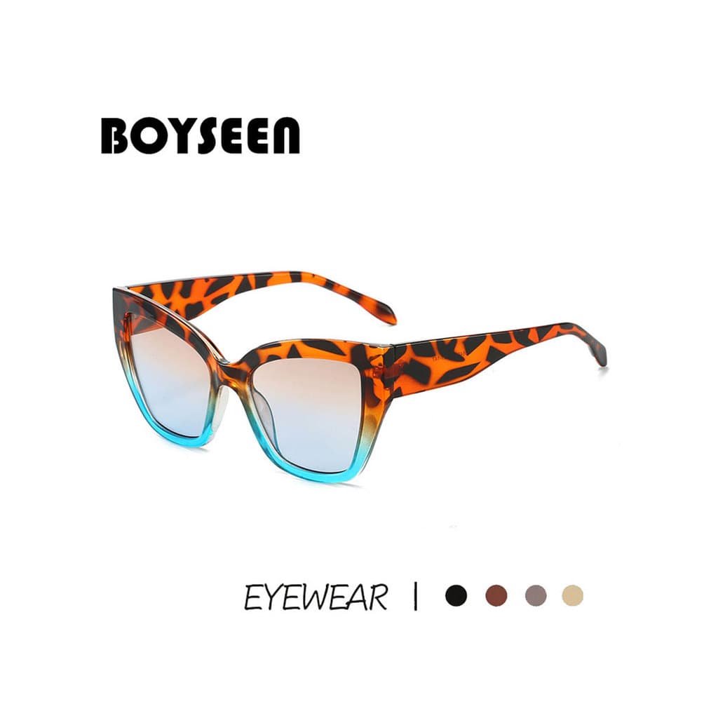 BOYSEEN europeu americano Retro olho de gato óculos de sol Cross-Border personalidade na moda óculos gradiente
