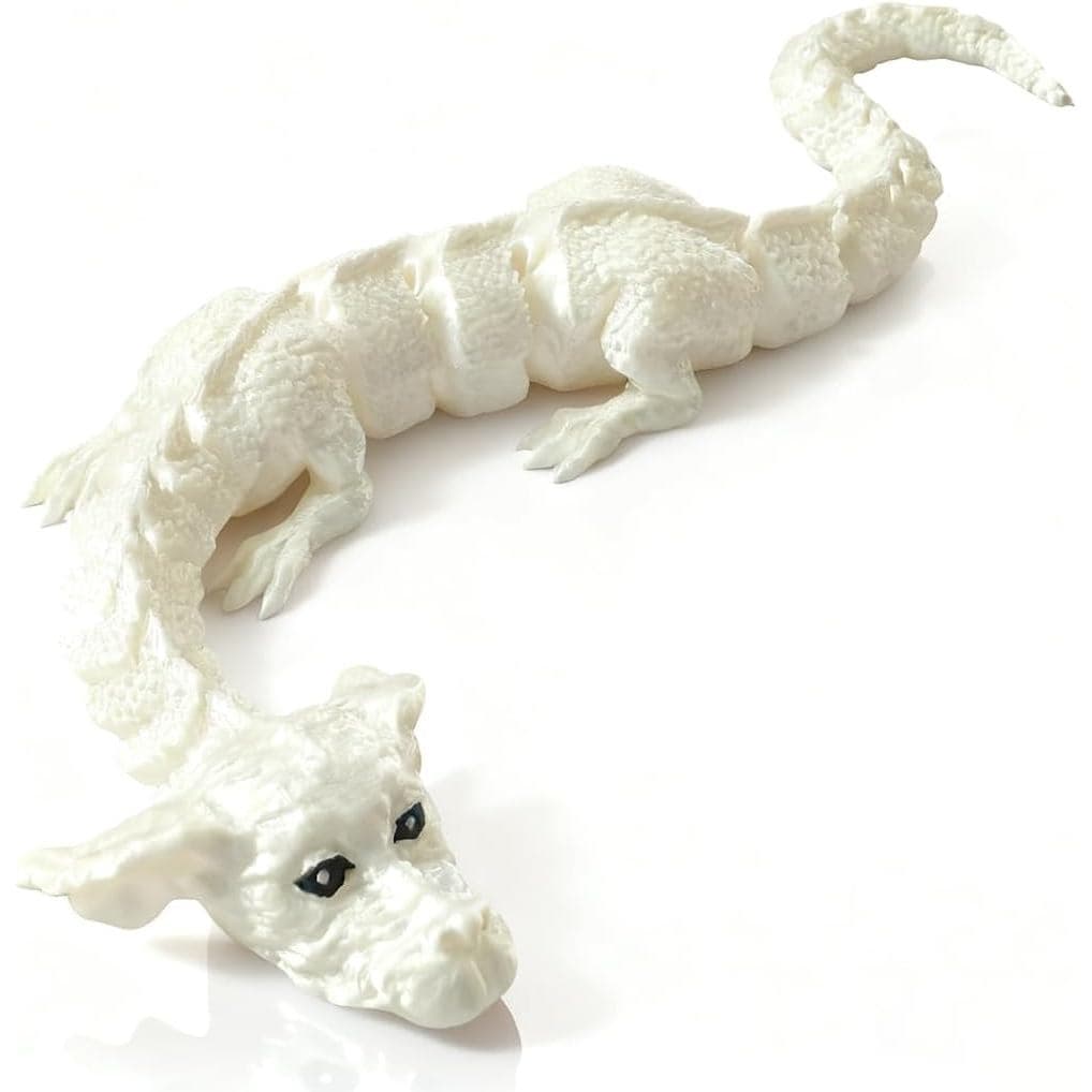 Figurinha de Dragão Fofo e Sortudo – Ornamento de Mesa Articulado Impresso em 3D, Decoração Colecionável Nostálgica para