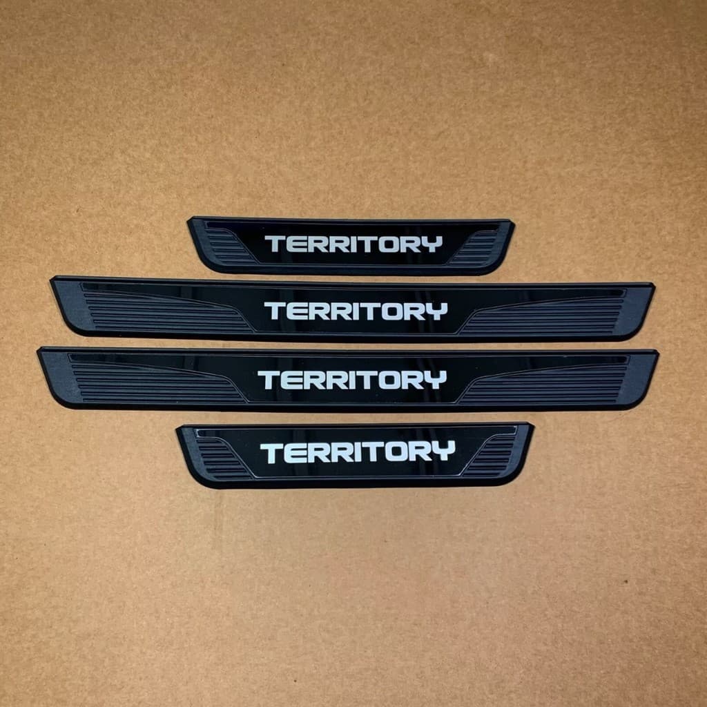 Aço Inoxidável Guarnição de Soleira Proteção de Porta de Carro para Ford Territory, Conjunto de 4 peças