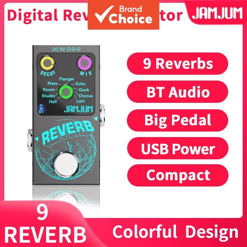 Pedal De Efeito De Guitarra Compacto Com 9 Efeitos De Reverberação Acompanhamento Bluetooth True Bypass Para Presente De
