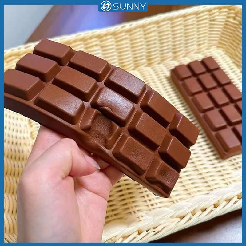 SunnyFit Chocolate Squishy Toy Descompressão Alívio Do Estresse Soft Squeeze Chocolates Bar Fidget Toys