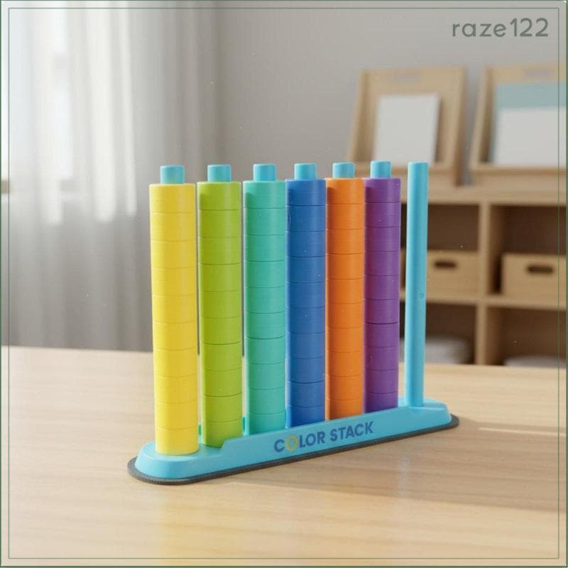 [Raze122] Jogo De Construção De Contas De Arco-Íris De 48 Peças Coordenação Manual Classificação De Cores Brinquedo Corr