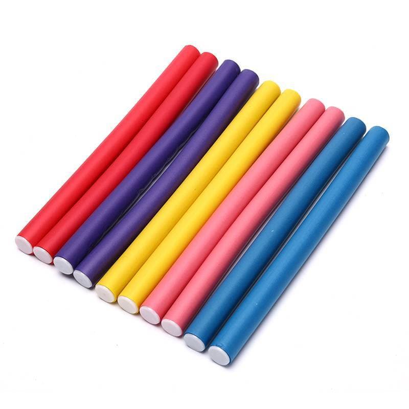 Hot > 10 Peças Haste De Ondulação De Cabelo Flexível Fabricantes De Modelador Espuma Macia Cachos Torcidos Flexíveis