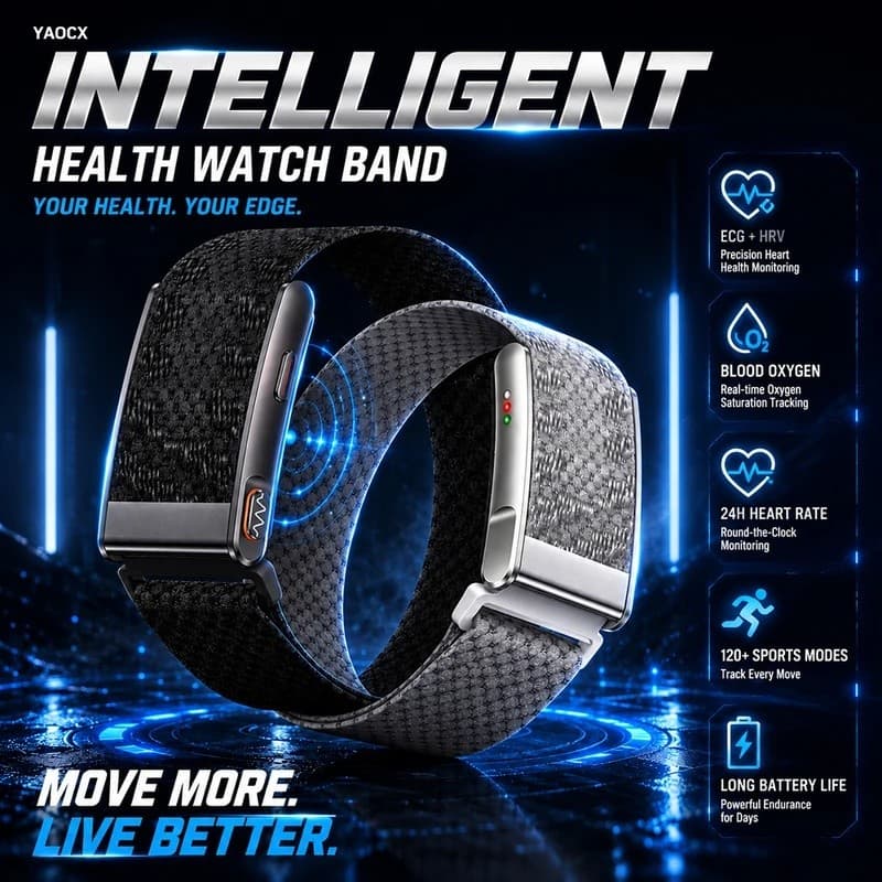Novo ECG Saúde Pulseira Inteligente HRV Pressão Arterial Gordura Corporal Imc Monitoramento Do Sono Rastreador De Fitnes