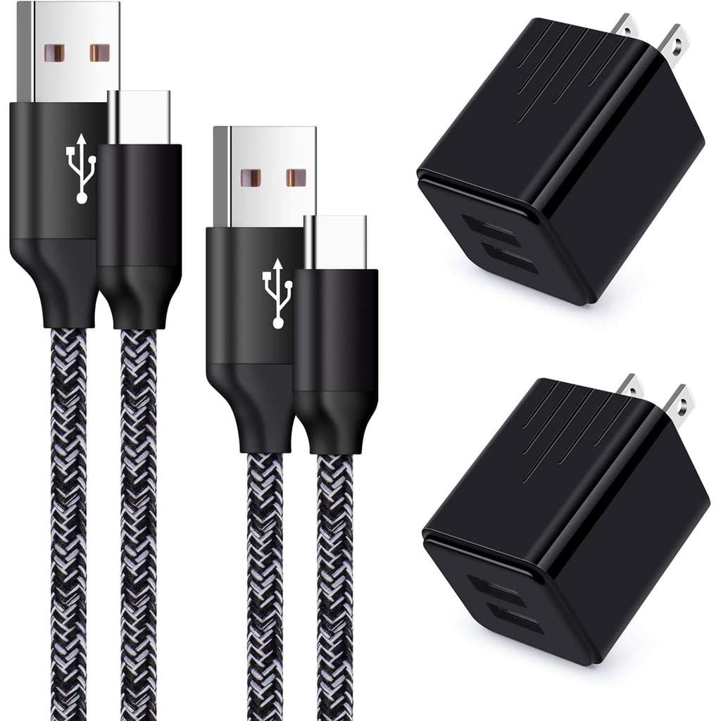 Carregador de Parede USB Tipo C, Bloco de Carregamento Rápido, Cabo Carregador Tipo C de 6 pés para Samsung Galaxy S26/S