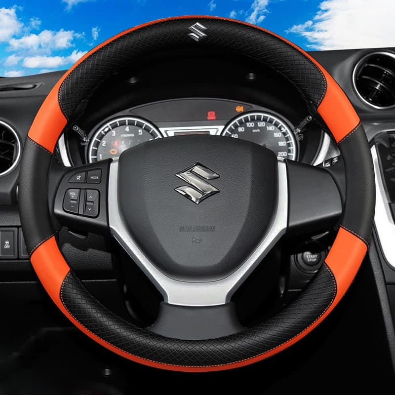 Capa de Volante de Carro Suzuki Sem Cheiro, em Couro Microfibra, Acessórios Antiderrapantes para Suzuki Swift Samurai Vi