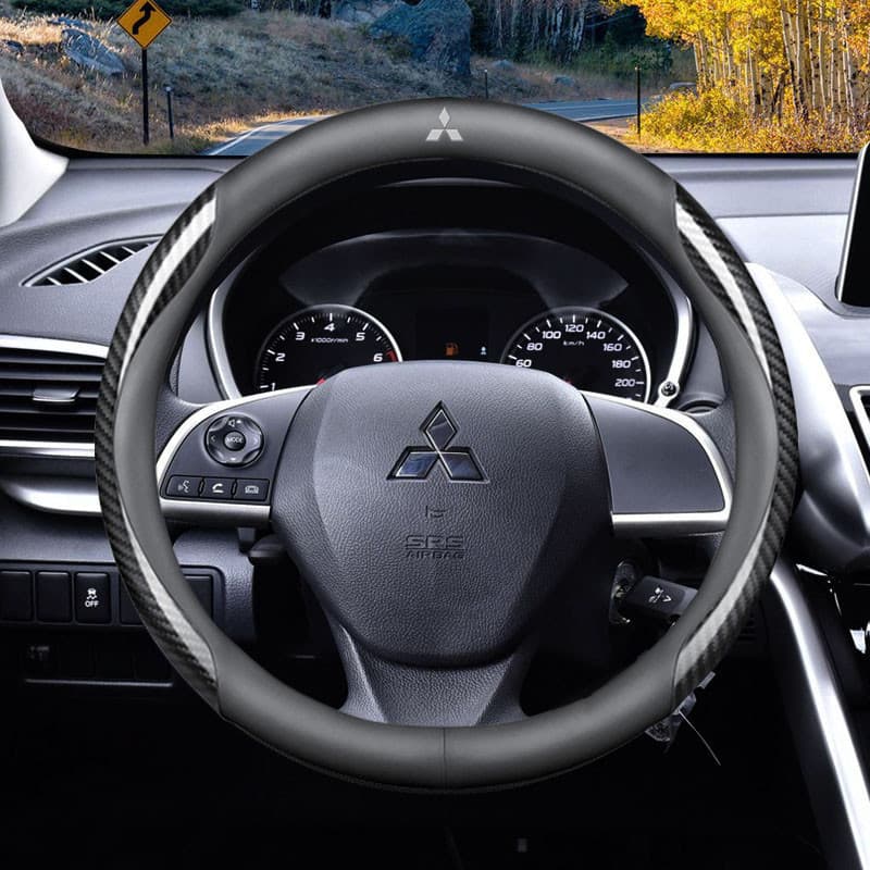 Capa de volante de carro nova para Mitsubishi Xpander, Attrage, Mirage, Outlander, Pajero Sport, Triton, 38cm de diâmetr