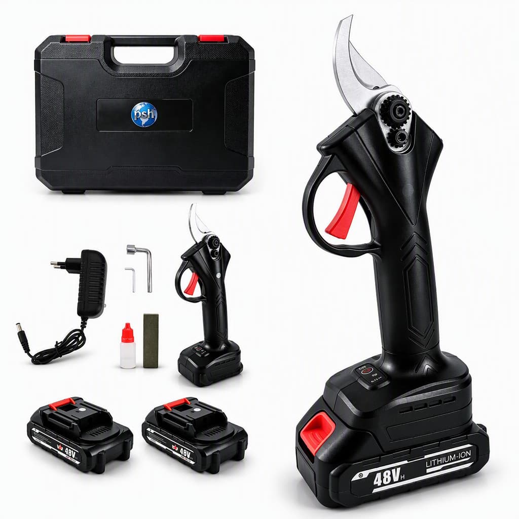 Tesoura de Poda Elétrica 21V Sem Fio com Bateria 3Ah para Jardim e Árvores