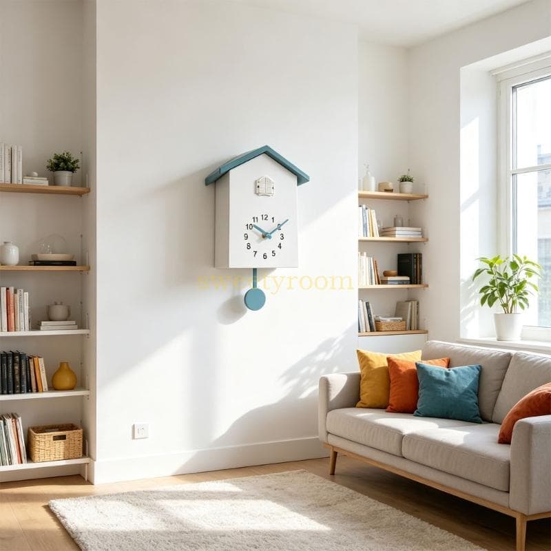 Cuckoo Decorativo Relógio Suporte Parede Para Quarto Estudo E Uso Entrada