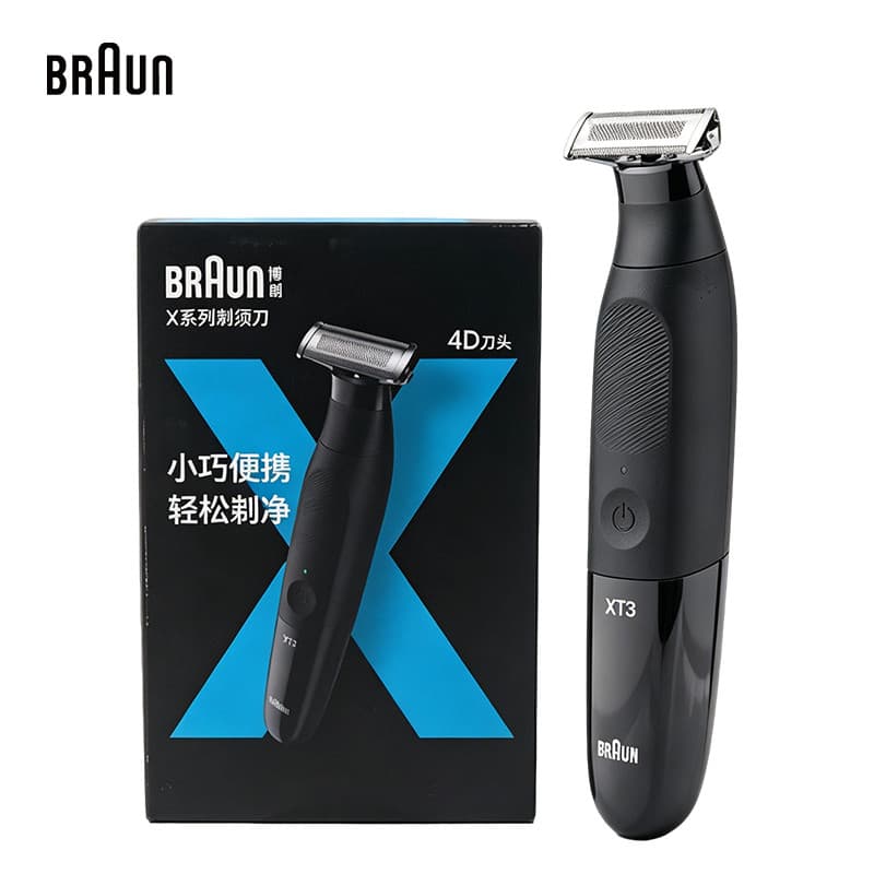 Braun XT3 Multifuncional 4D Aliciamento Barbeador Molhado Seco Flexível Cabeça De Contorno Com 1/2/3mm Pentes Estilo À P