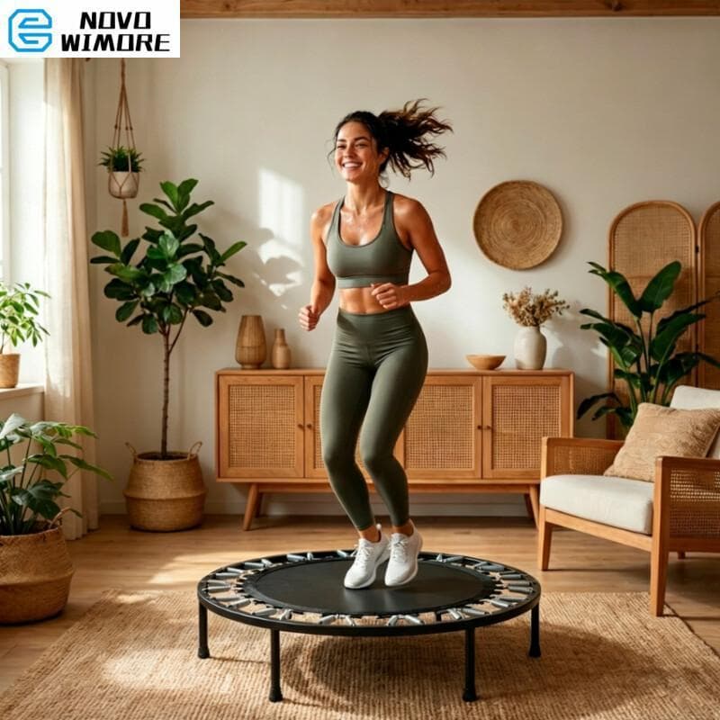 [HWC] Cama Elástica Com Aro De Reforço Suporta 200kg Jump Trampolim Mini Cama Elástica Fitness 1 Metro