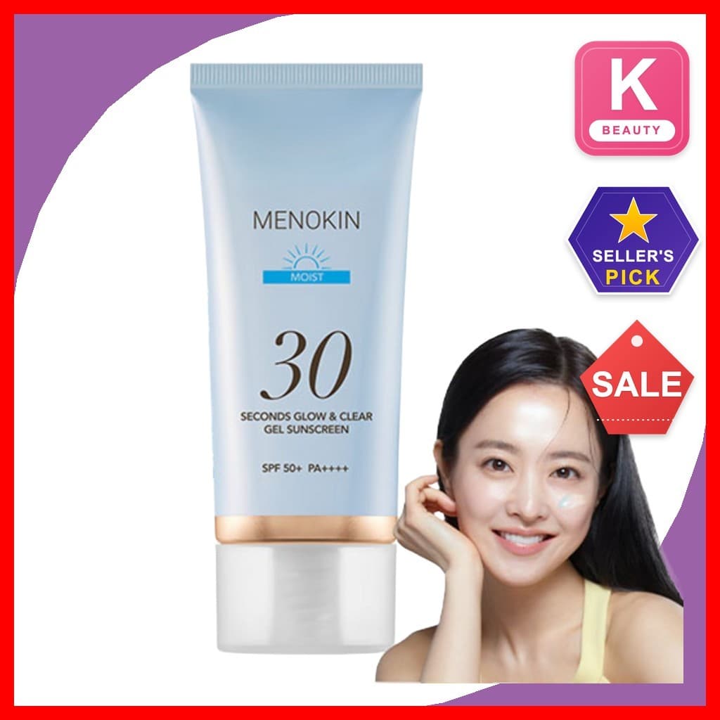 [menokin] Protetor Solar Em Gel Brilhante E Transparente Fps50 + PA + + 1 Unidade/Coreano/Cuidados Com Brilho Radiante