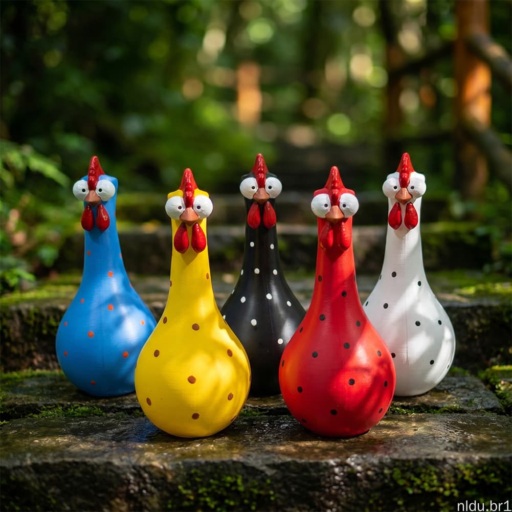 Vaso De Frango Com Pescoço Longo , Base Estável E Resistente À Ponta , Presente Para Amigos Família
